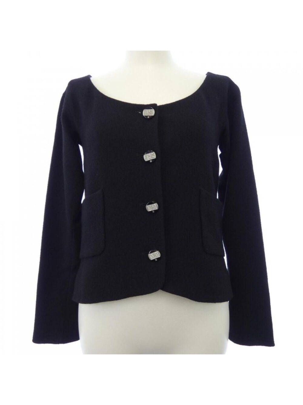 Chanel Collarless Jacket Black